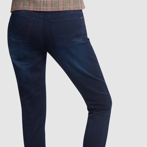 OLGYN Skinny Fit Stretch Dark Blue Denim Pant - Picture 4 of 5